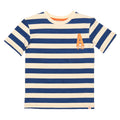Surfing around t-shirt- true blue stripes: Size 2Y