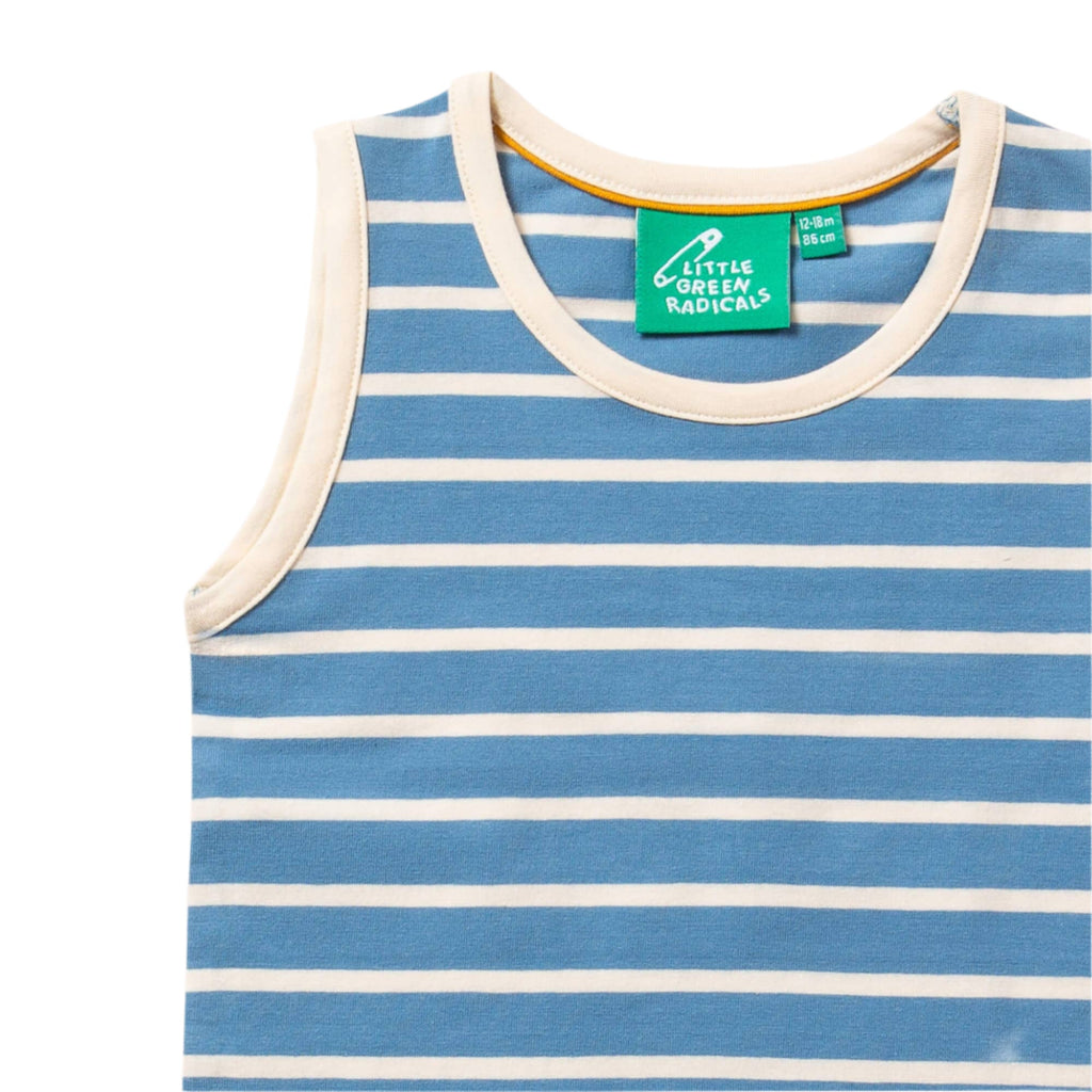 Tank top 3-pack- blue/gold stripe