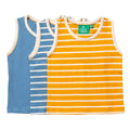 Tank top 3-pack- blue/gold stripe