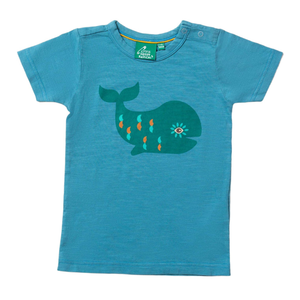 Short-sleeved t-shirt- blue whale
