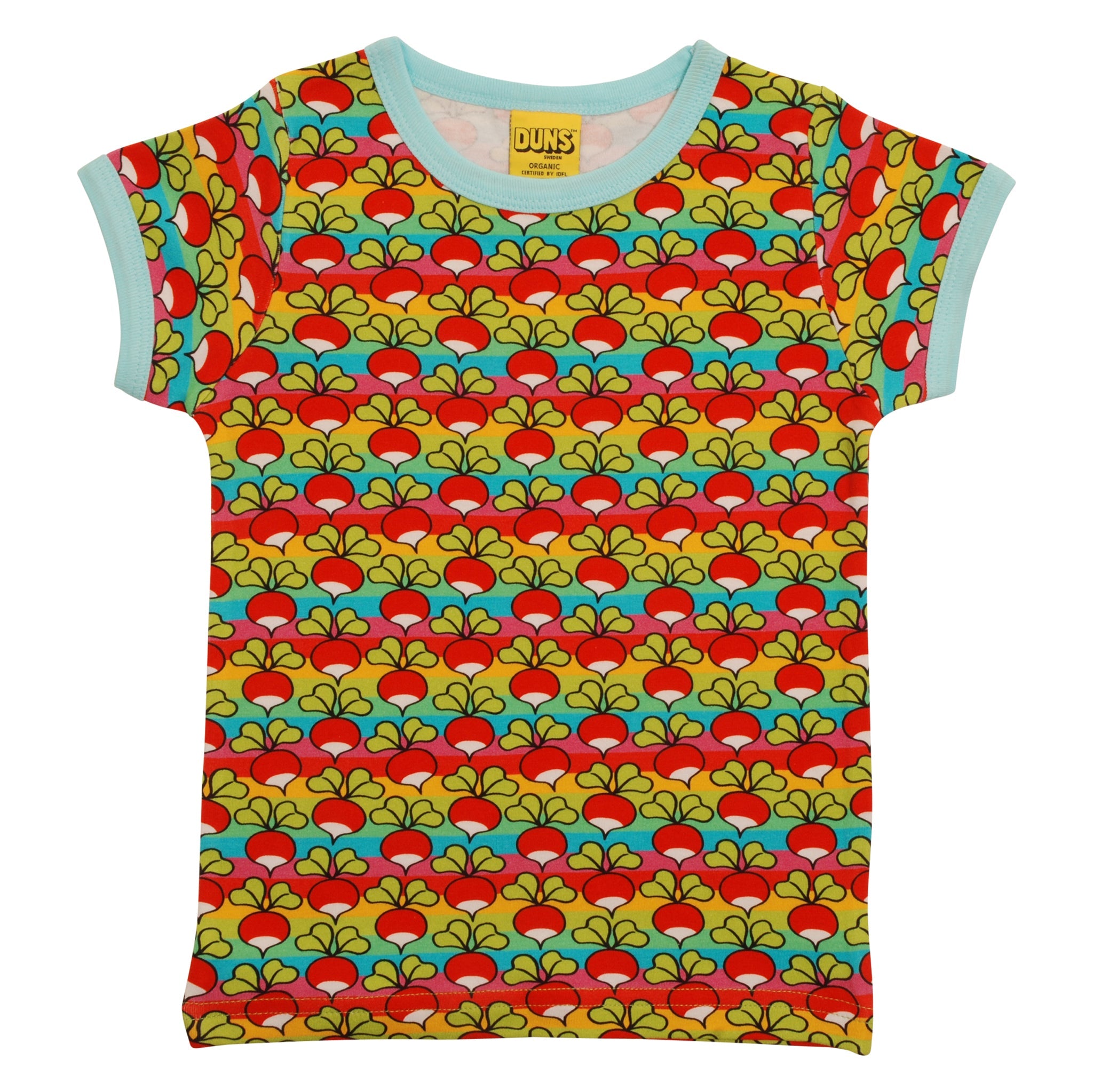 Short-sleeved t-shirt- radish, ministripe