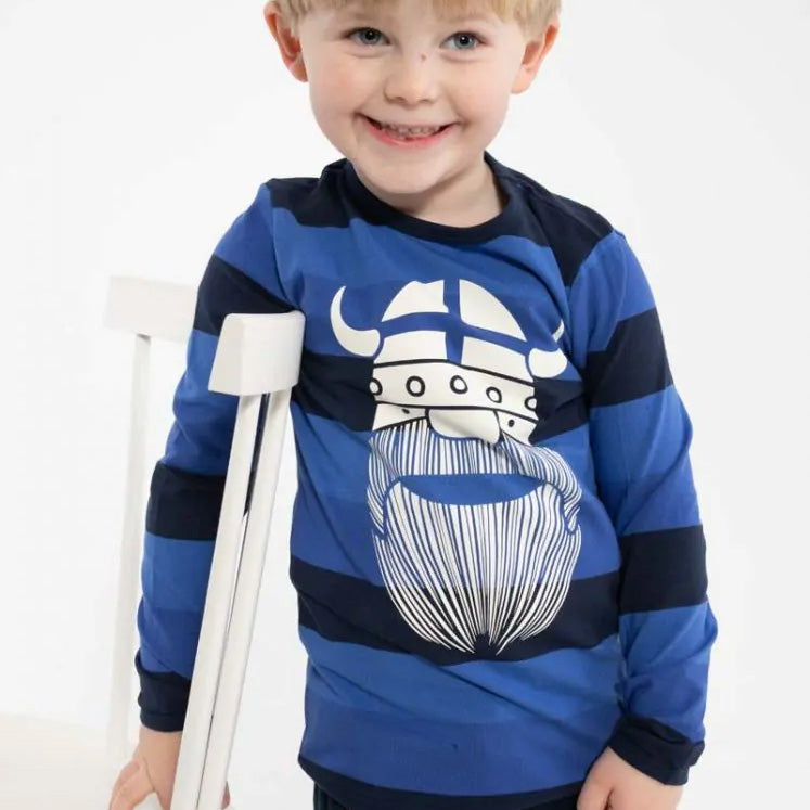 Long sleeve tee- blue stripe Erik