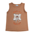 Ribbed tank top- elephant beige