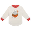 Long sleeved top- hot chocolate, off-white
