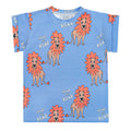 Short sleeve t-shirt- lion blue
