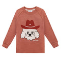 Ribbed long sleeved top- sheriff brown