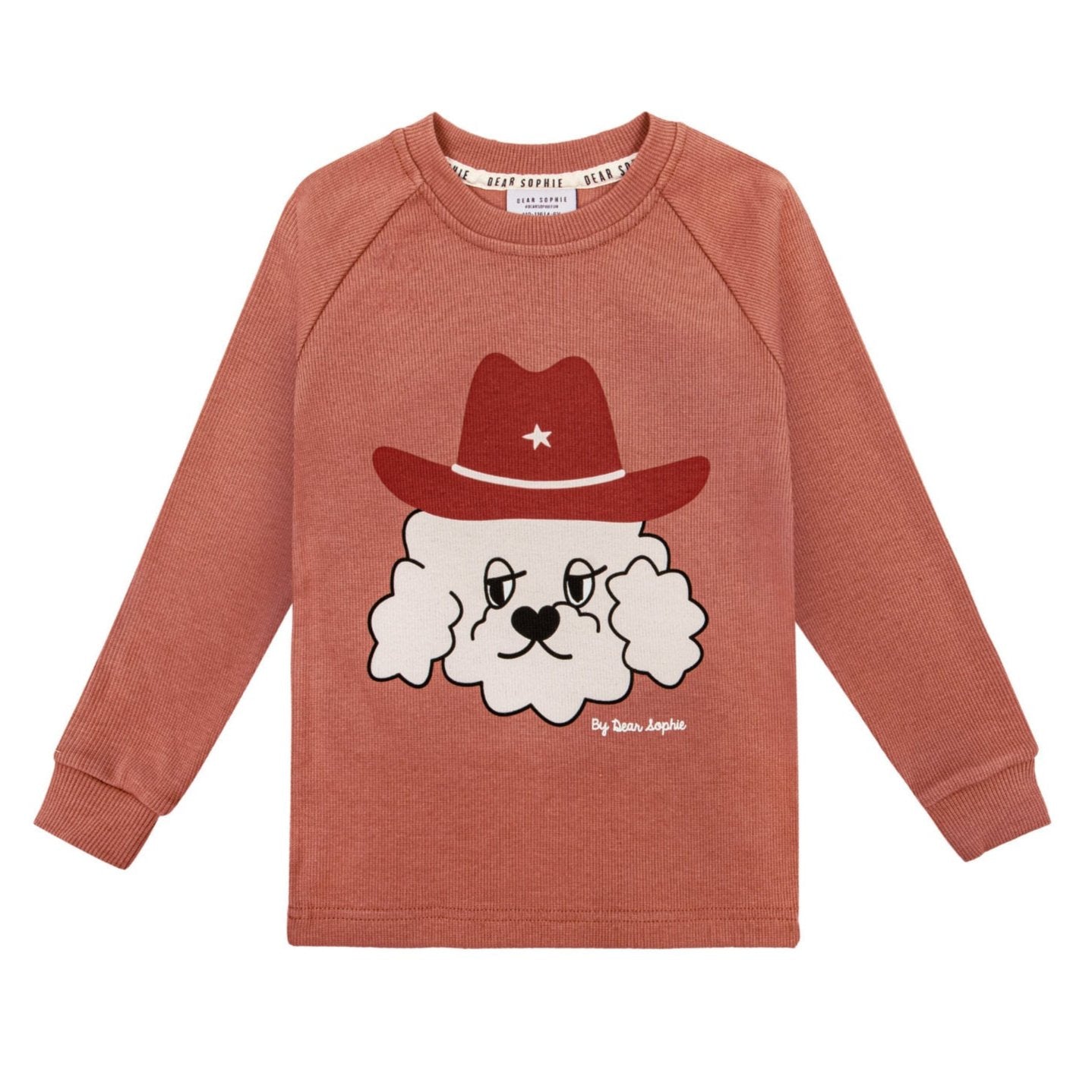 Ribbed long sleeved top- sheriff brown