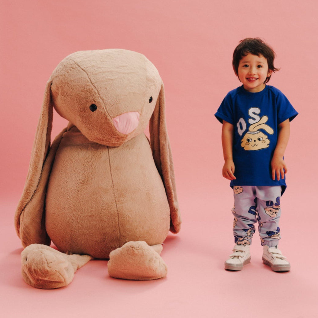 Short-sleeved t-shirt- bunny blue