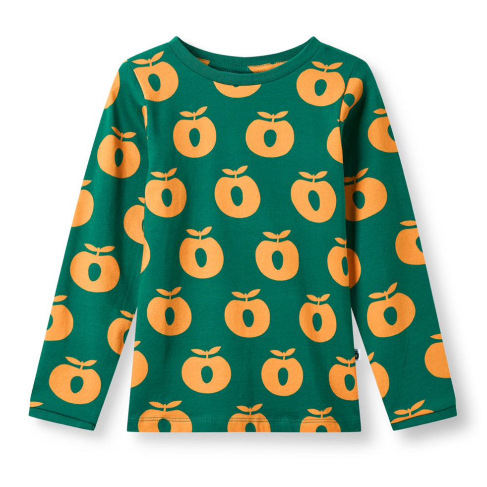 Long-sleeved t-shirt- apples, cedar tree