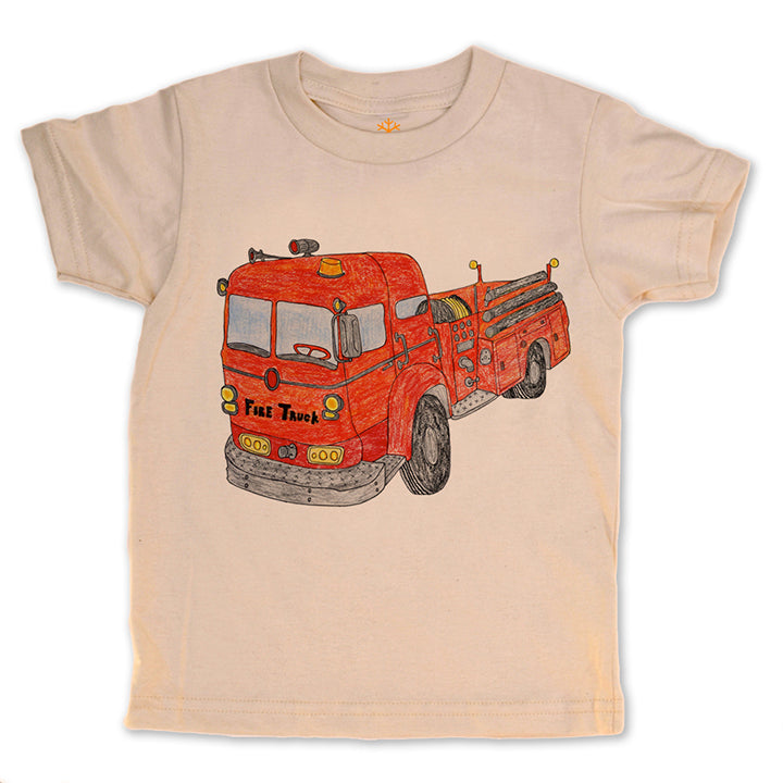 Short/Long-sleeved t-shirt- fire truck*