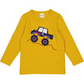 Long sleeved top- monster truck appliqué