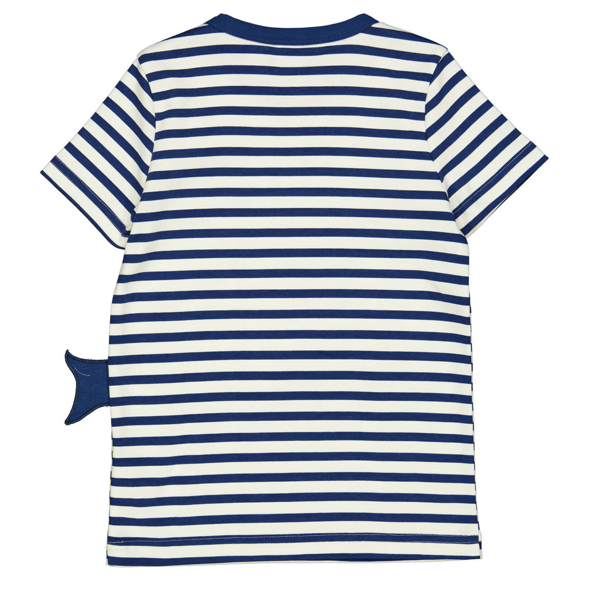 Short-sleeved t-shirt- shark appliqué