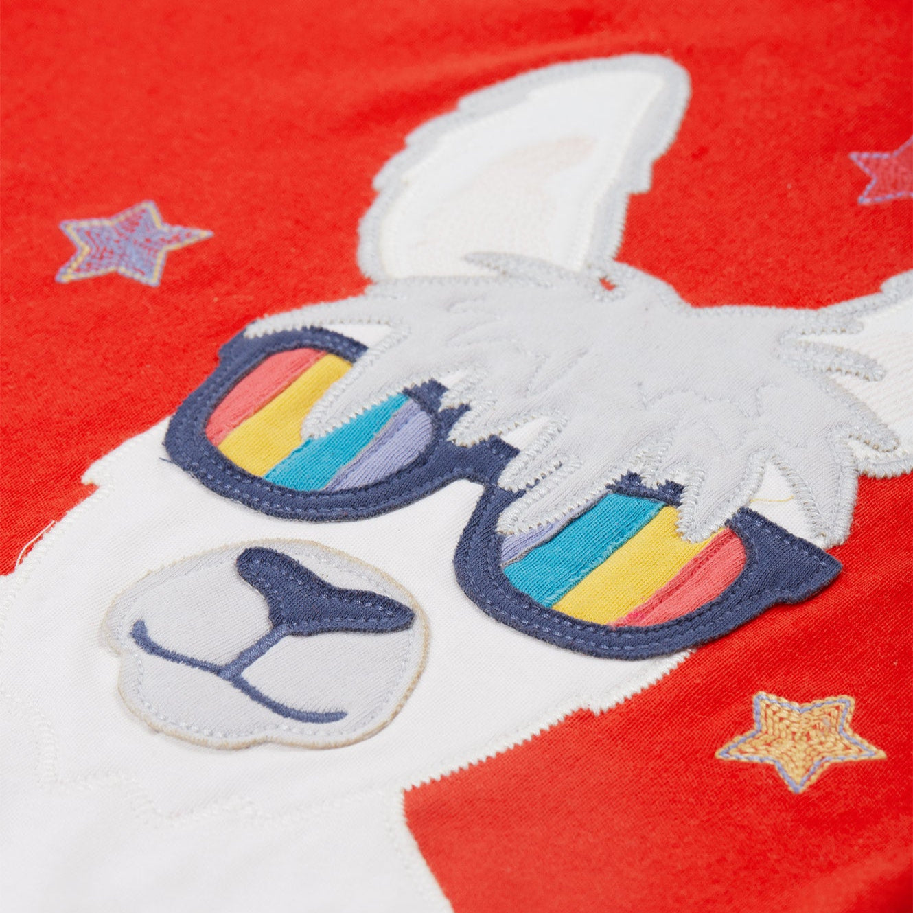 Short-sleeved t-shirt- llama appliqué