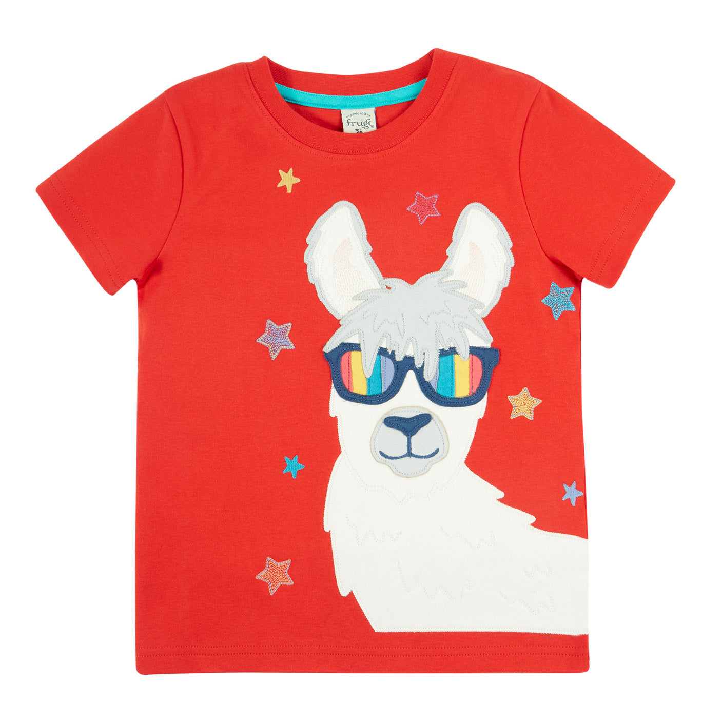 Short-sleeved t-shirt- llama appliqué