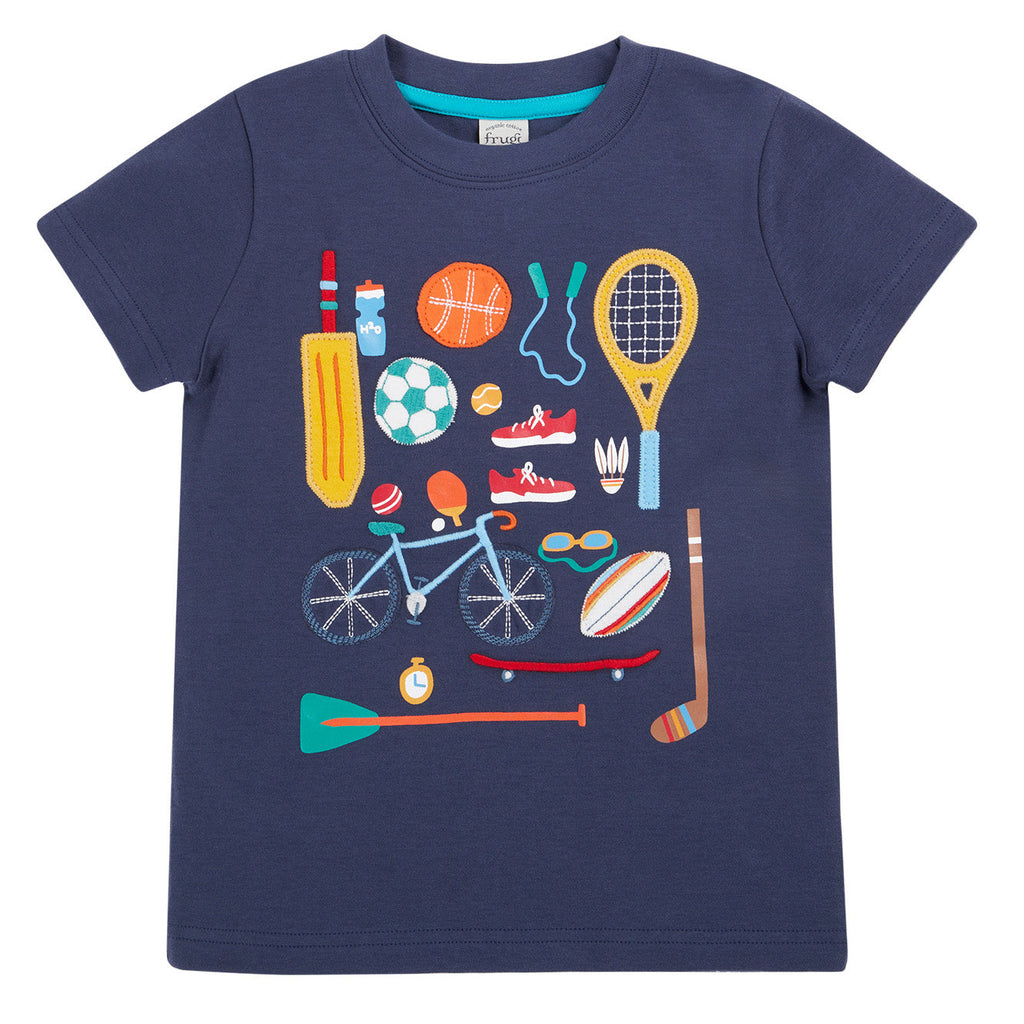 Short-sleeved t-shirt- sports appliqué
