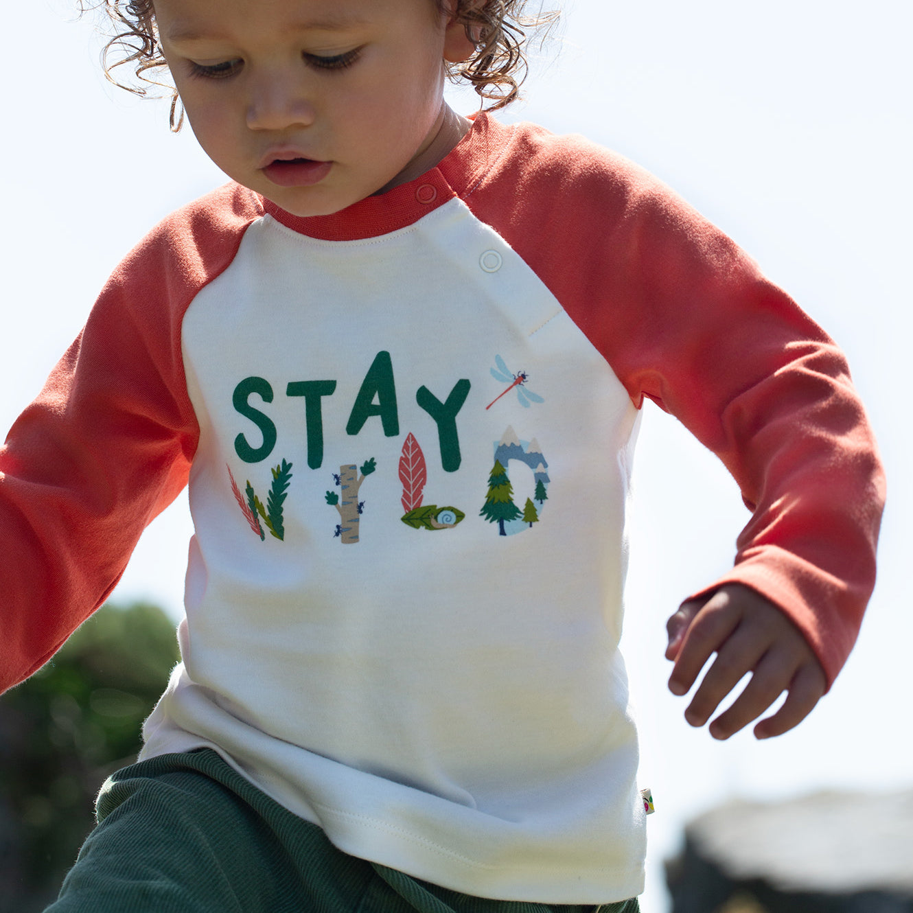 Stay wild raglan top