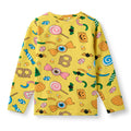 Long-sleeved t-shirt- Halloween candy, yellow