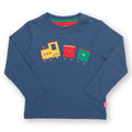 Long-sleeved t-shirt- train appliqué