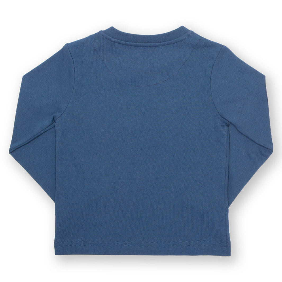 Long-sleeved t-shirt- train appliqué