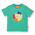 Short-sleeved t-shirt- rainbow lion appliqué