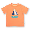 Short-sleeved t-shirt- sailing snail appliqué