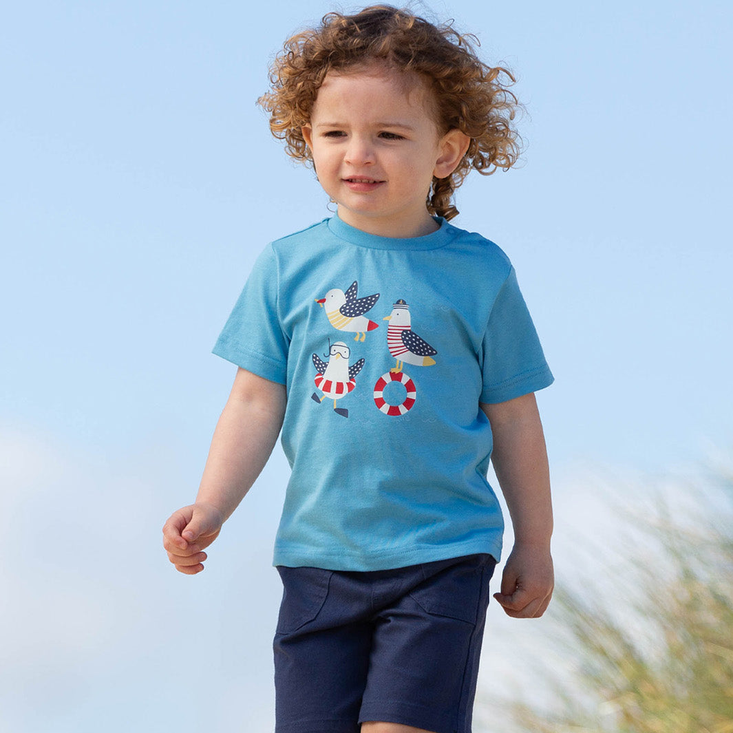 Short-sleeved t-shirt- seagulls