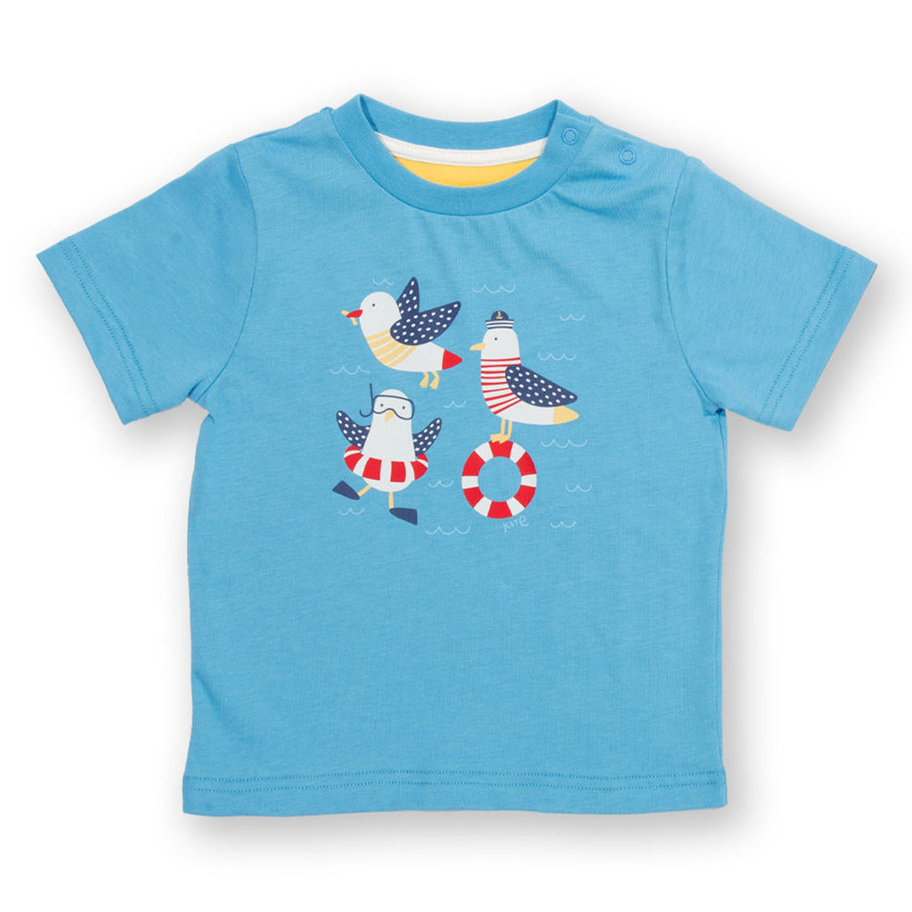 Short-sleeved t-shirt- seagulls