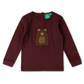 Long sleeved t-shirt- teddy bear appliqué