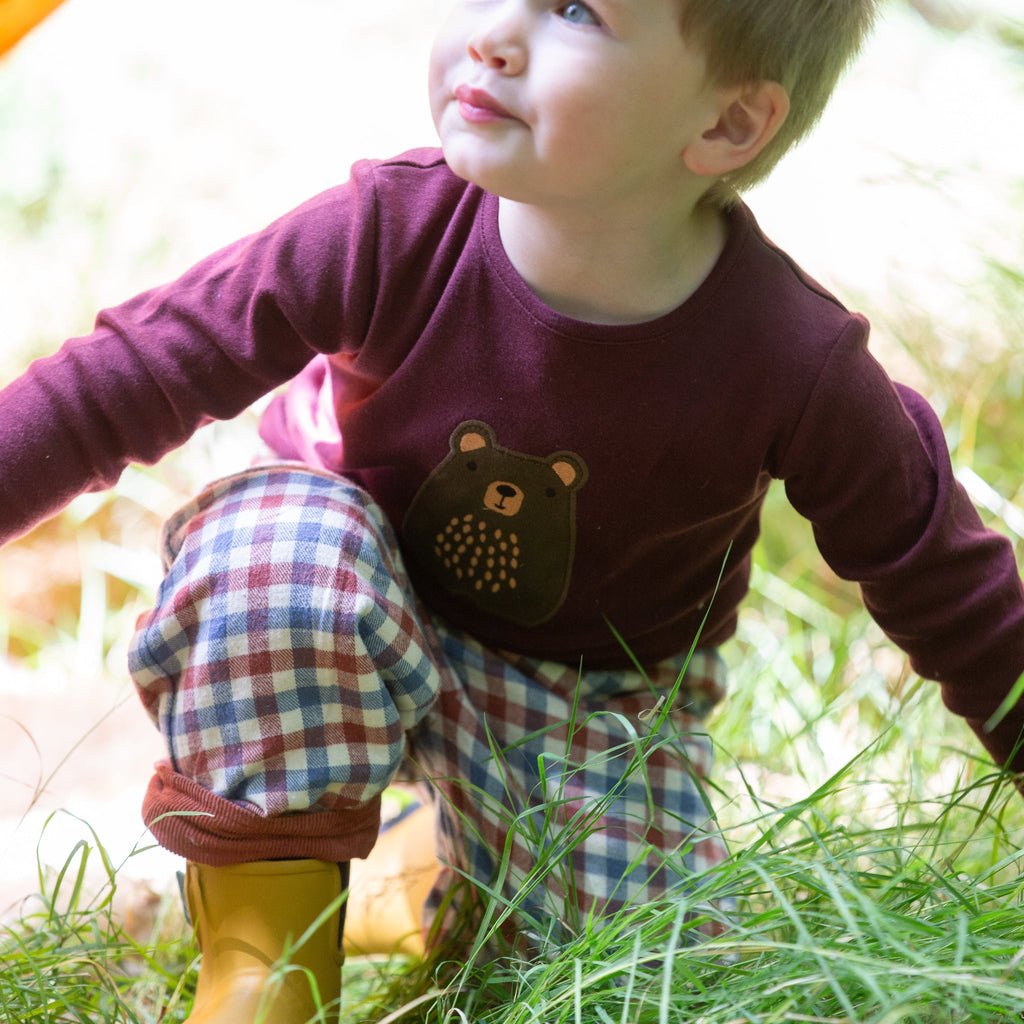 Long sleeved t-shirt- teddy bear appliqué