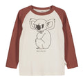 Long-sleeved ribbed t-shirt- grumpy koala