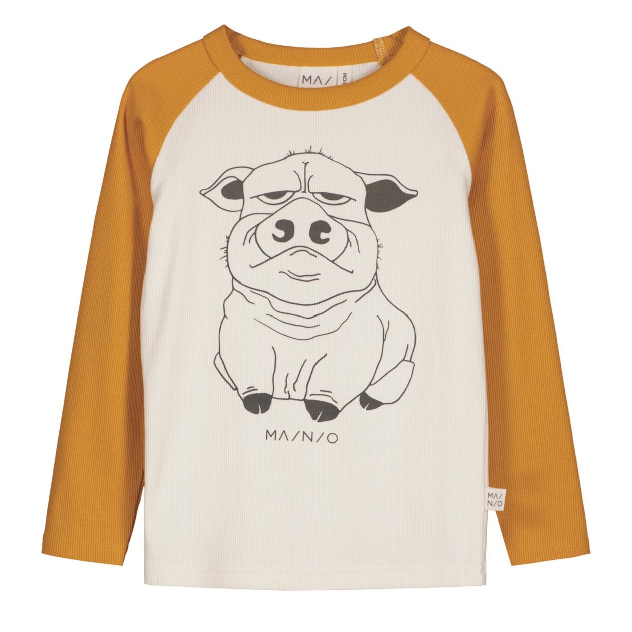 Long-sleeved ribbed t-shirt- Mr. Oink