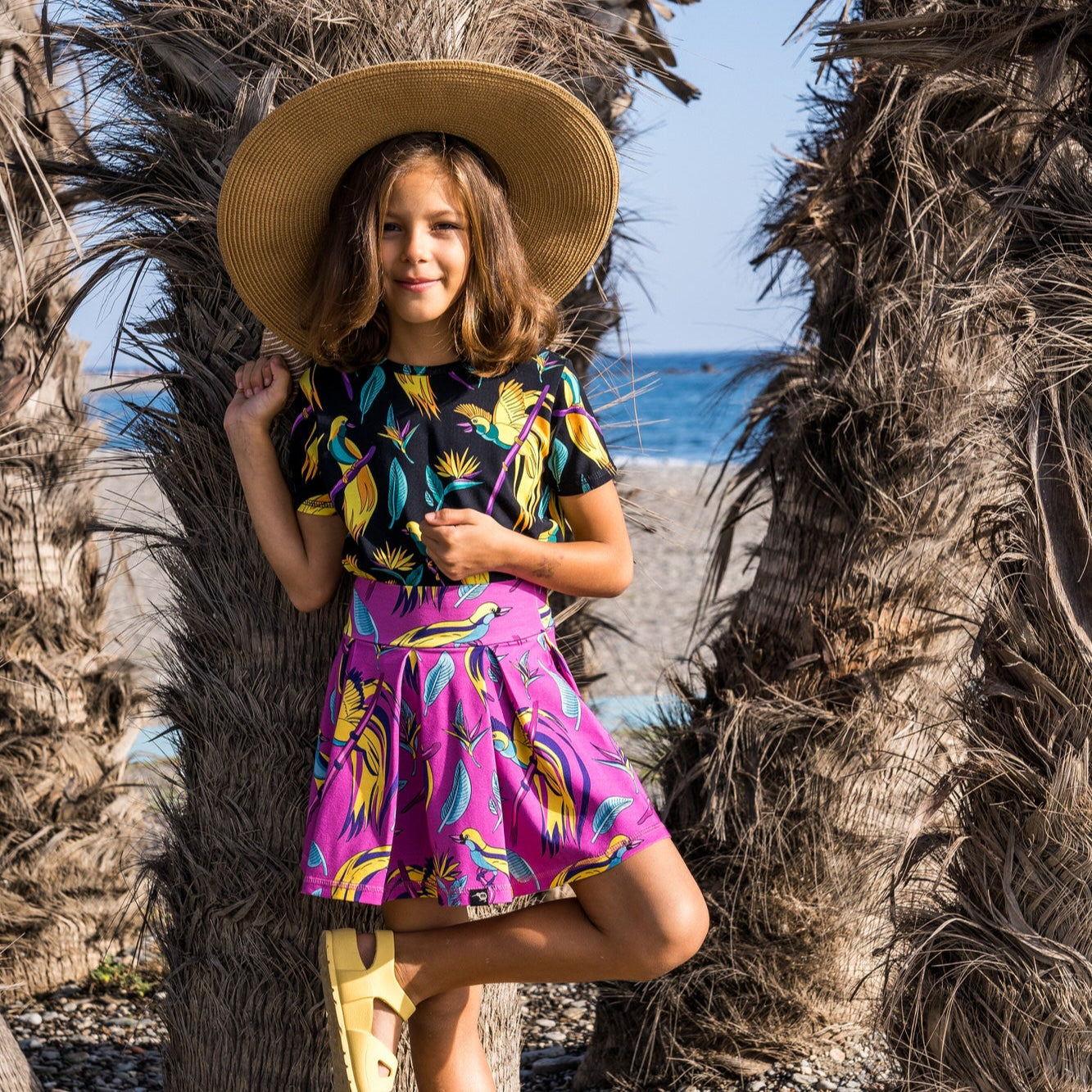 Short-sleeved t-shirt- bird of paradise