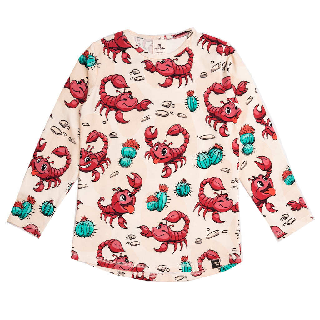 Long sleeved top- scorpion, vanilla