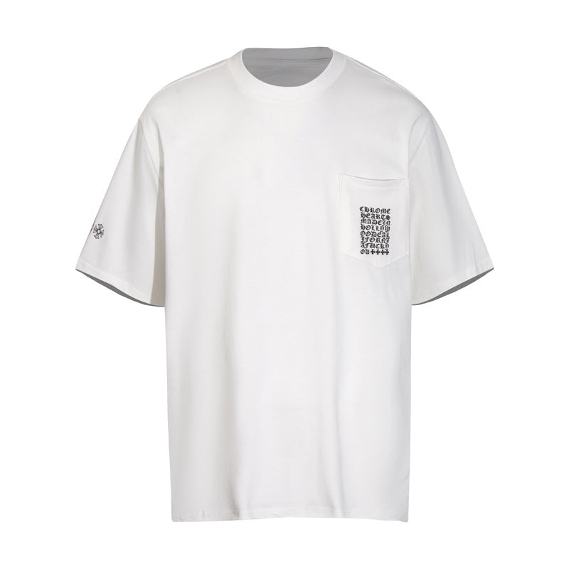 CHH Chrome Heart T Shirts T-shirt logo print cotton round neck short sleeve