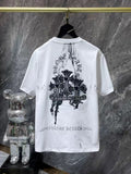 CHH Chrome Heart T Shirts Sanskrit Half Sleeve Crew Neck Short Sleeve Casual
