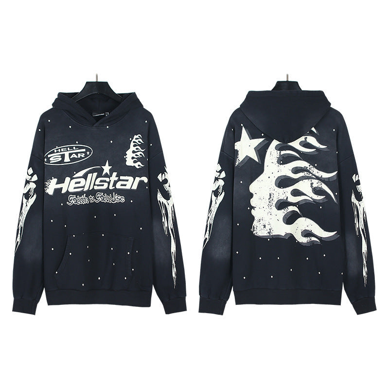 Hellstar Hoodie & Pants Wash Water Make Old Hoodies Sweater Trousers