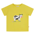 Short sleeve top- cow appliqué