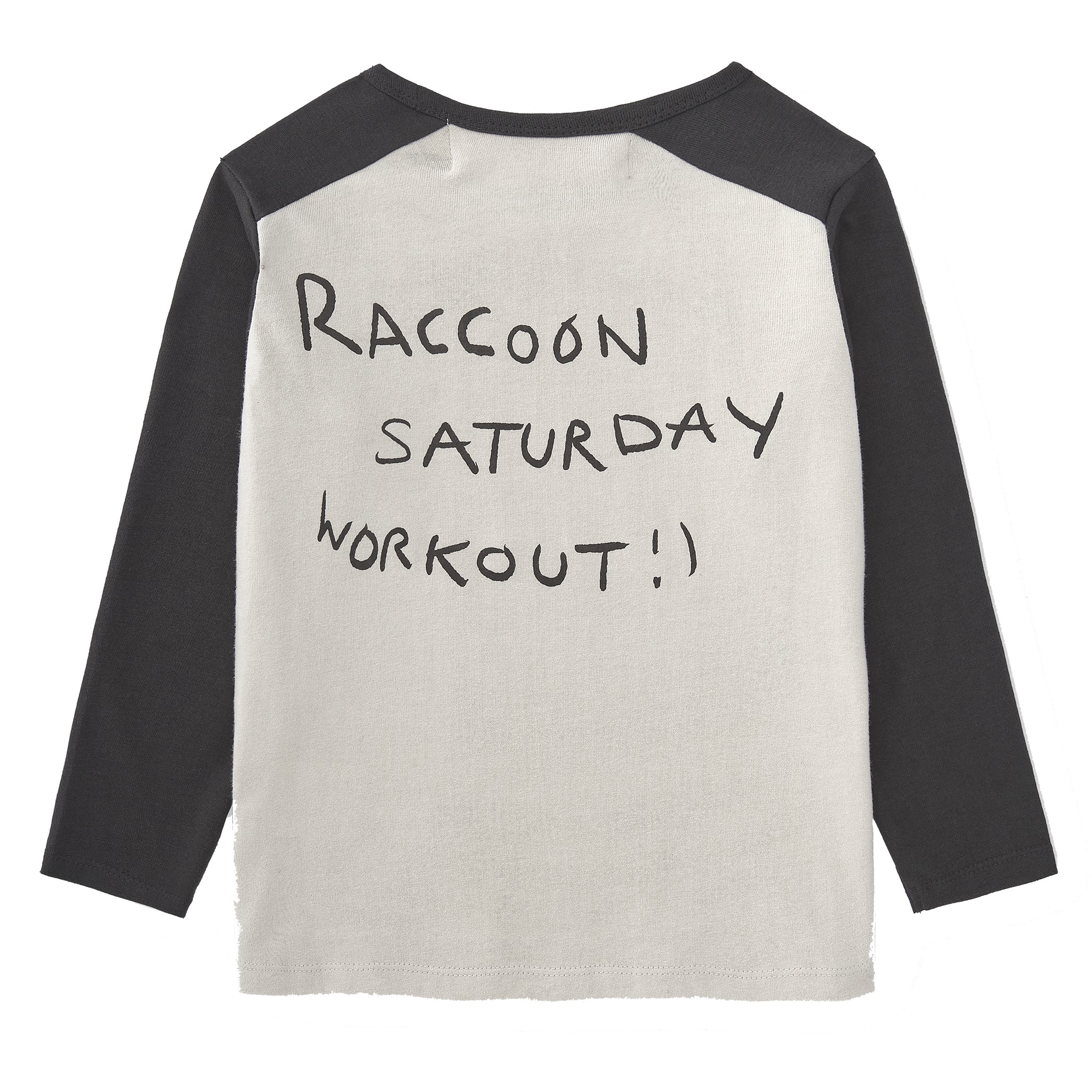 Racoon workout t-shirt: Size 2Y