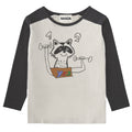 Racoon workout t-shirt: Size 2Y