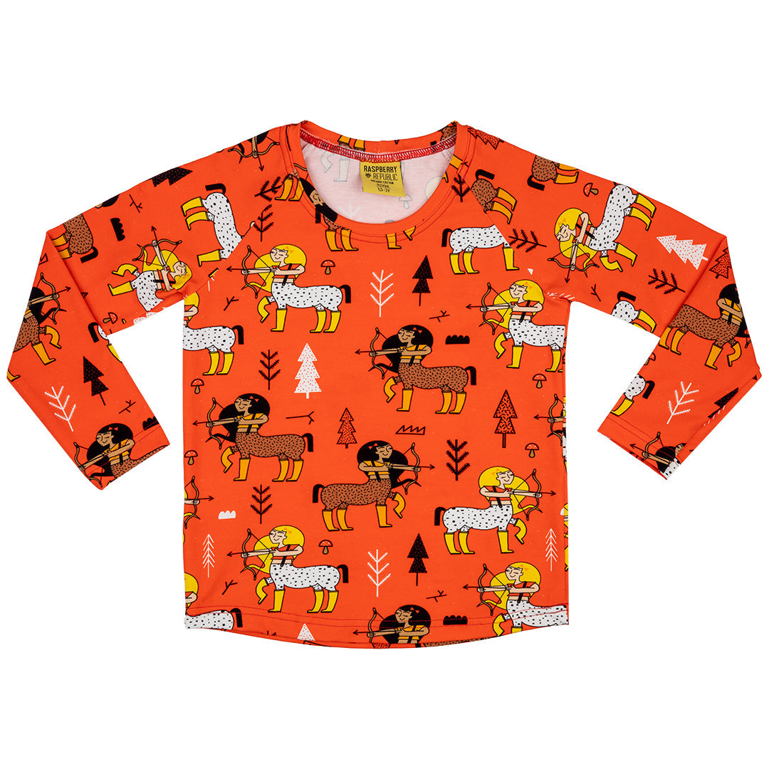 Long sleeve t-shirt- tomato enchanted forest: Size 2-3Y