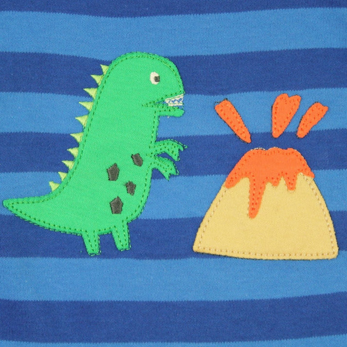 Long-sleeved t-shirt- dinosaur appliqué