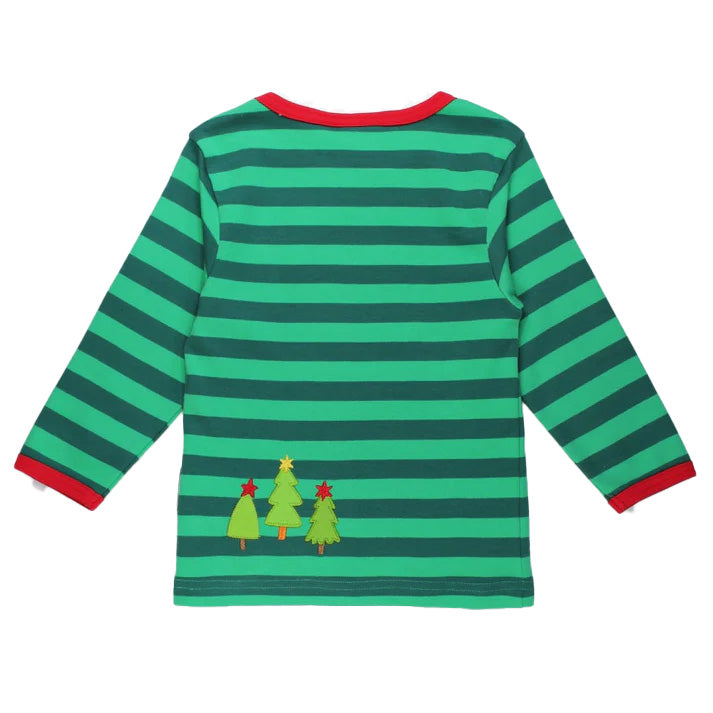 Long-sleeved t-shirt- Christmas bear appliqué
