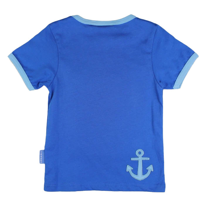 Short-sleeved t-shirt- sailboat appliqué