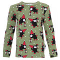 Uljas long sleeve shirt- green & red elf