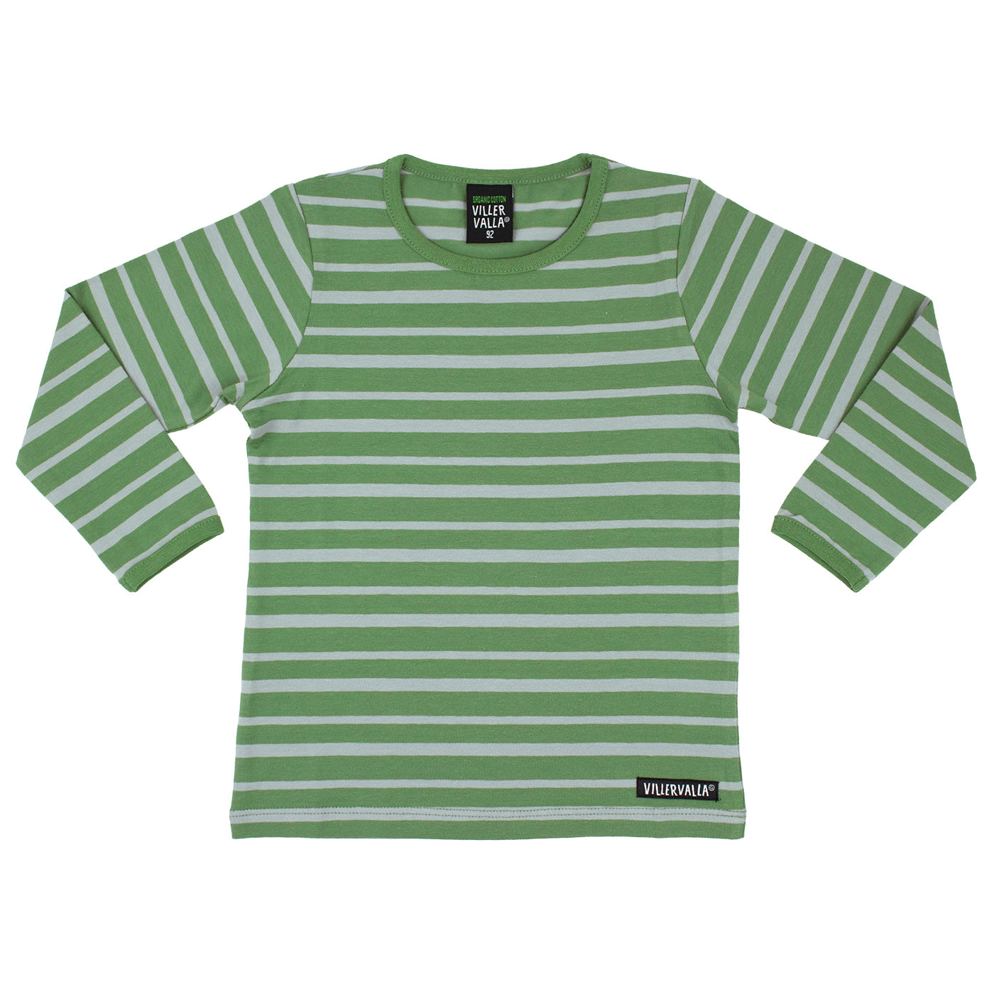 Long sleeve top- stripes, moss/fossil