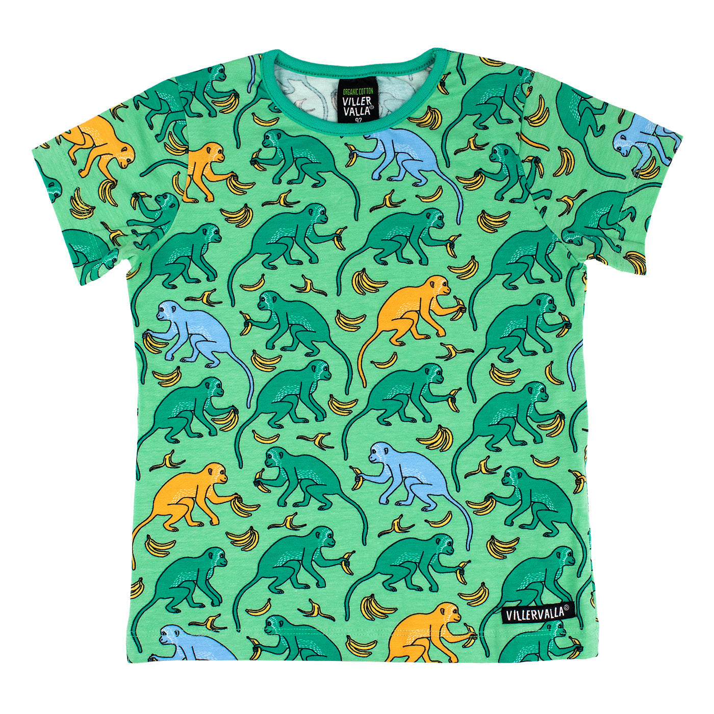 Short-sleeved t-shirt- monkey, fern green
