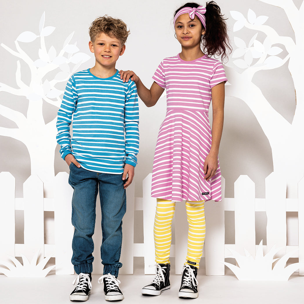 Long sleeve top- stripes, lake