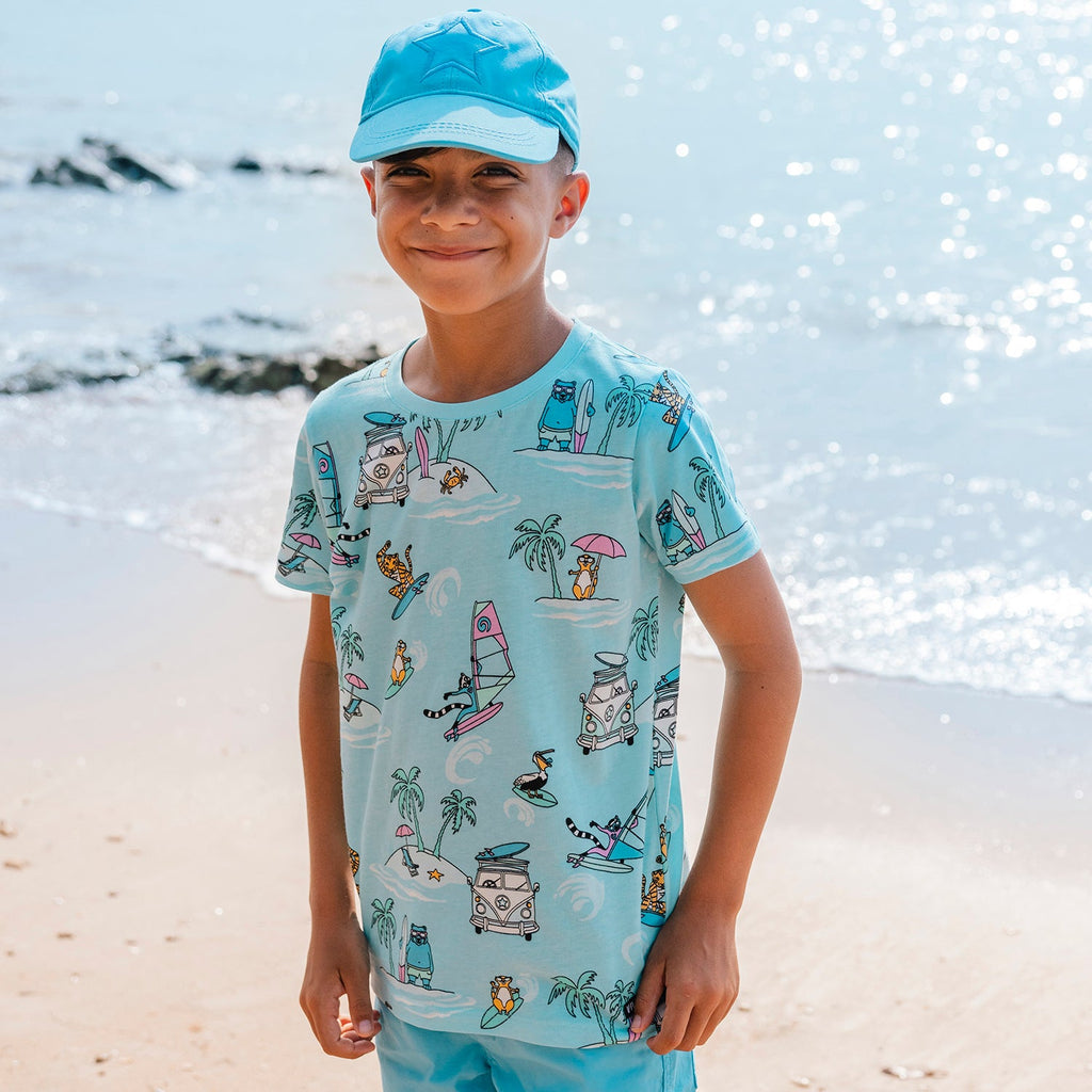 Short sleeve top- surf