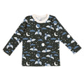 Long sleeve tee- blue & black bats