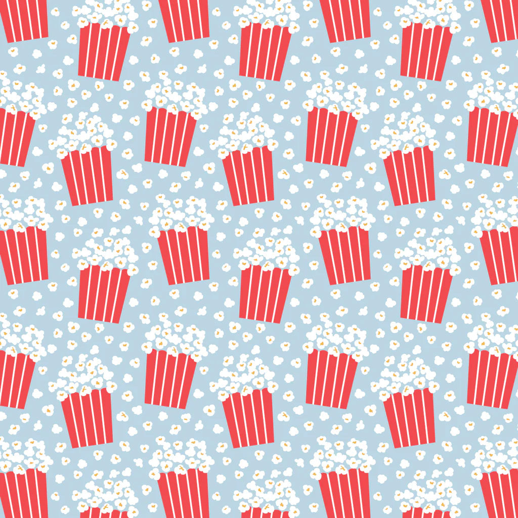 Long sleeve tee- sky blue popcorn